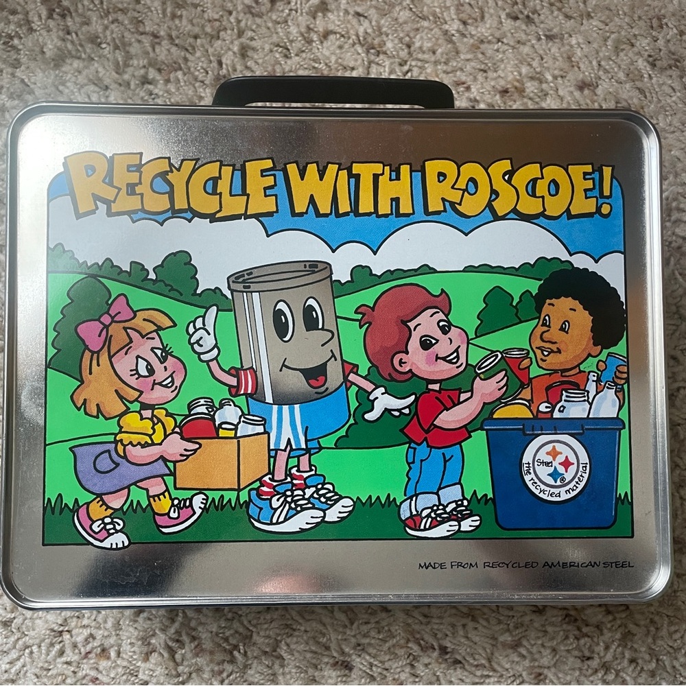 Vintage Recycle with Roscoe Steel Recycling Institute Metal Lunchbox